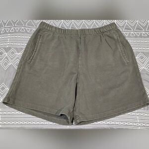 SKIMS Men's Olive Green Terry Classic Shorts Size Medium